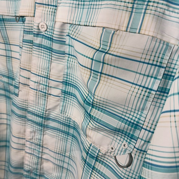 Habbit Outdoors Gear Vented Moisture Wicking Shirt Size M, Color Blue, White - Picture 3 of 5